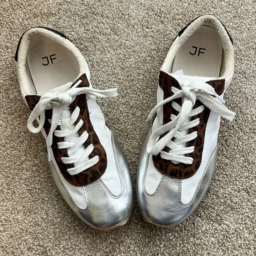 JF Kate Retro Animal‎ Print Lace Up Sneakers Size 12